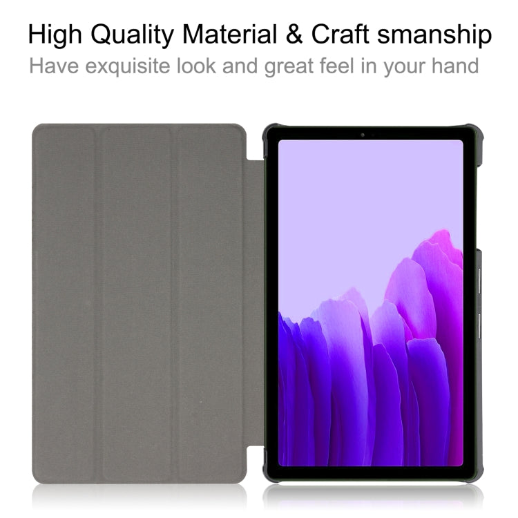 For Samsung Galaxy Tab A7 Lite T225 Custer Pattern Pure Color Horizontal Flip Leather Case with Three-folding Holder(Rose Gold) - free shipping - PMC TechLife - Order now!