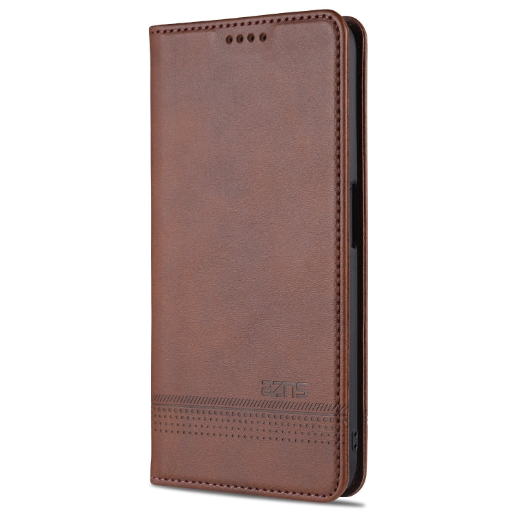 For OPPO A74 (5G) AZNS Magnetic Calf Texture Horizontal Flip Leather Case with Card Slots & Holder & Wallet(Dark Brown) - OPPO Cases by AZNS | Online Shopping South Africa | PMC TechLife | Buy Now Pay Later Mobicred