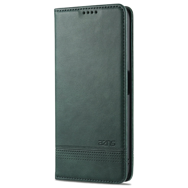 For OPPO A74 (5G) AZNS Magnetic Calf Texture Horizontal Flip Leather Case with Card Slots & Holder & Wallet(Dark Green) - OPPO Cases by AZNS | Online Shopping South Africa | PMC TechLife | Buy Now Pay Later Mobicred