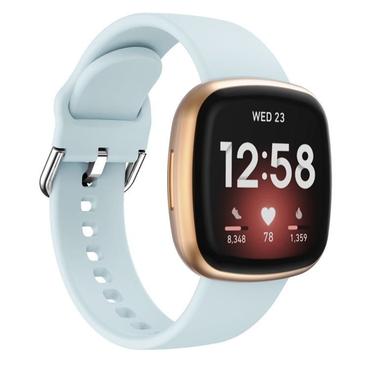 For Fitbit Versa 3 Silicone Watch Band(Light Blue) - Watch Bands by PMC TechLife | Online Shopping South Africa | PMC TechLife | Buy Now Pay Later Mobicred