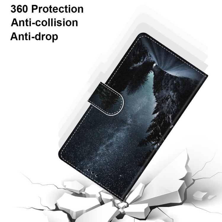 For Xiaomi Redmi Note 10 5G Coloured Drawing Cross Texture Horizontal Flip PU Leather Case with Holder & Card Slots & Wallet & Lanyard(Mountain Road Starry Sky) - free shipping - PMC TechLife - Order now!
