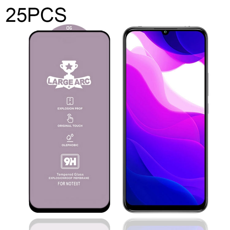 For Xiaomi Mi 10T Lite 5G 25 PCS 9H HD Large Arc High Alumina Full Screen Tempered Glass Film -  by PMC TechLife | Online Shopping South Africa | PMC TechLife