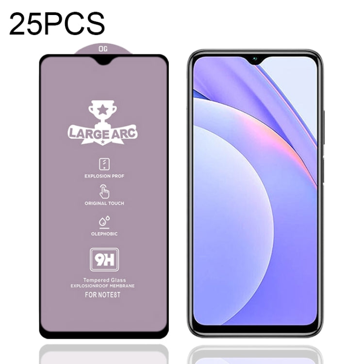 For Xiaomi Redmi Note 9 4G 25 PCS 9H HD Large Arc High Alumina Full Screen Tempered Glass Film - free shipping - PMC TechLife - Order now!