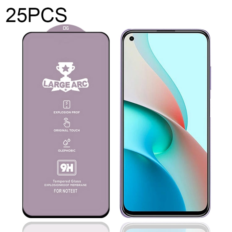 For Xiaomi Redmi Note 9 5G 25 PCS 9H HD Large Arc High Alumina Full Screen Tempered Glass Film -  by PMC TechLife | Online Shopping South Africa | PMC TechLife