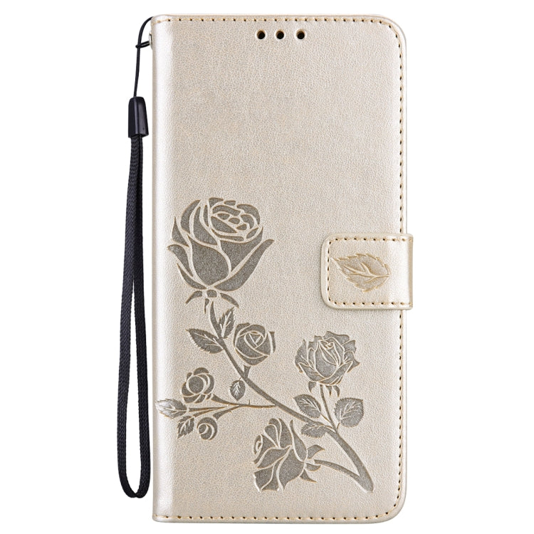 For Samsung Galaxy A12 Rose Embossed Horizontal Flip PU Leather Case with Holder & Card Slots & Wallet(Gold) - free shipping - PMC TechLife - Order now!