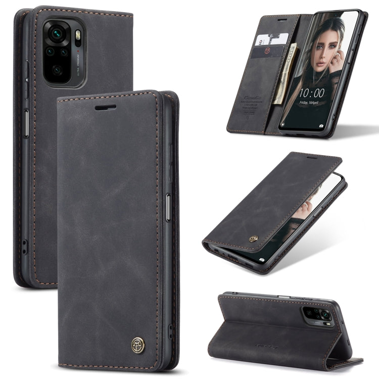 For Xiaomi Redmi Note 10 4G / Note 10s CaseMe 013 Multifunctional Horizontal Flip Leather Case with Holder & Card Slot & Wallet(Black) - free shipping - PMC TechLife - Order now!
