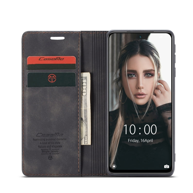 For Xiaomi Redmi Note 10 4G / Note 10s CaseMe 013 Multifunctional Horizontal Flip Leather Case with Holder & Card Slot & Wallet(Black) - free shipping - PMC TechLife - Order now!
