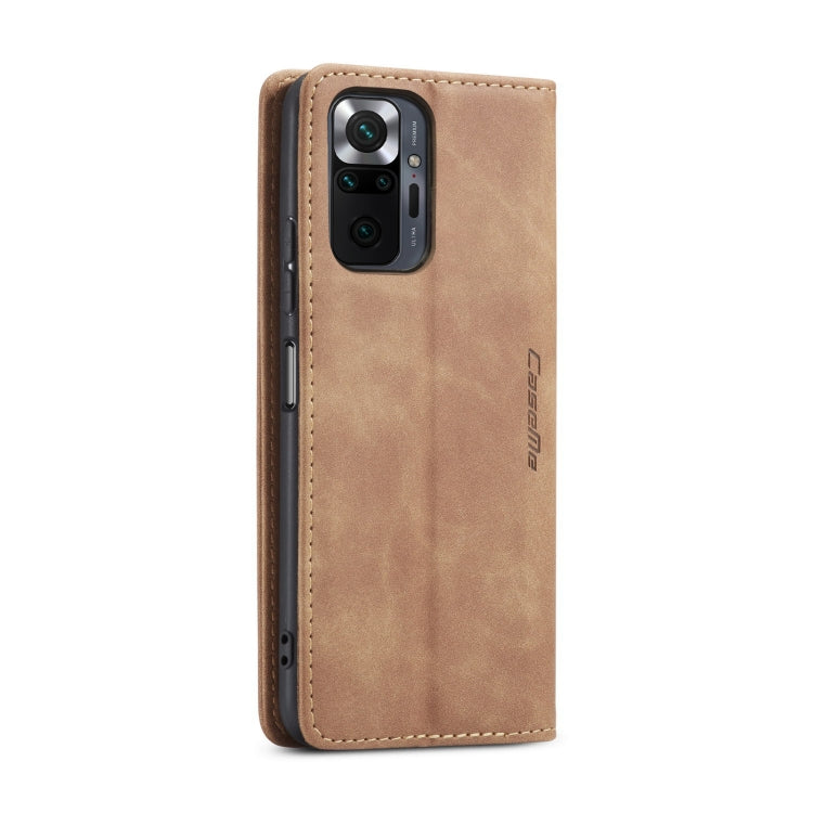 For Xiaomi Redmi Note 10 Pro 4G / Note 10 Pro Max CaseMe 013 Multifunctional Horizontal Flip Leather Case with Holder & Card Slot & Wallet(Brown) - free shipping - PMC TechLife - Order now!
