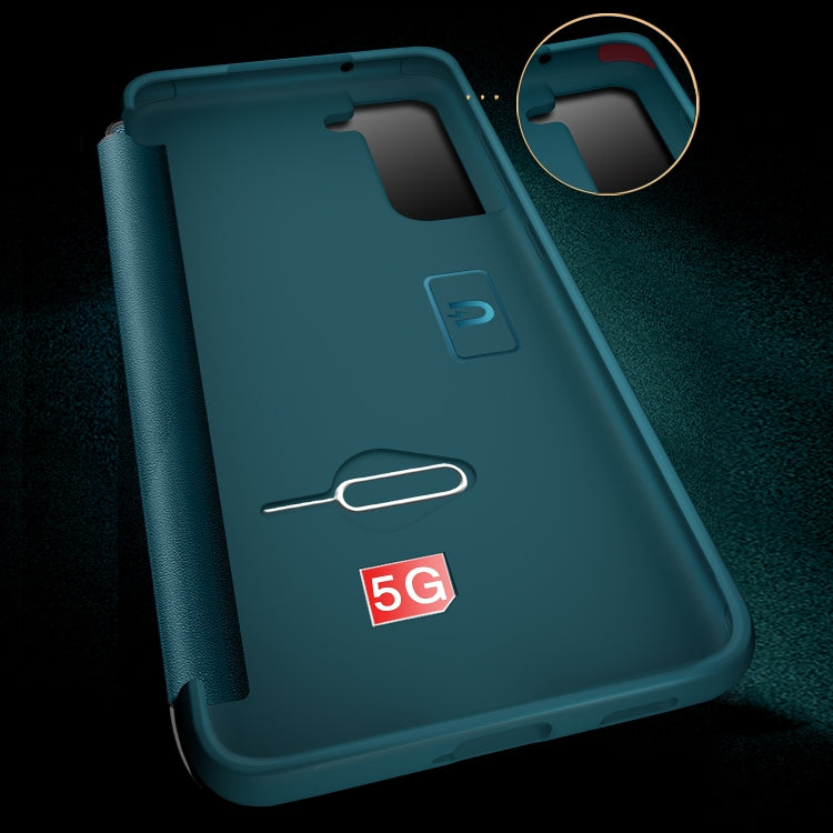 For Samsung Galaxy S21 FE Shockproof Horizontal Flip Plain Leather Phone Case(Green) - free shipping - PMC TechLife - Order now!