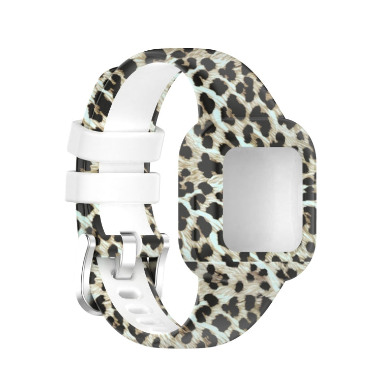 Compatible with Garmin Vivofit JR3 Silicone Printing Watch Band(Leopard) - Watch Bands by PMC TechLife | Online Shopping South Africa | PMC TechLife | Buy Now Pay Later Mobicred