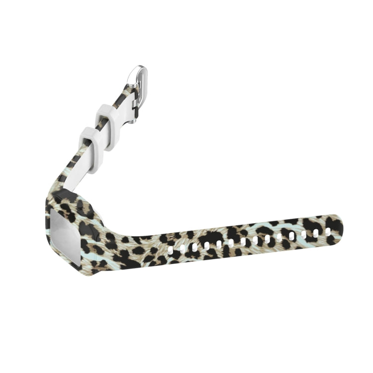 Compatible with Garmin Vivofit JR3 Silicone Printing Watch Band(Leopard) - Watch Bands by PMC TechLife | Online Shopping South Africa | PMC TechLife | Buy Now Pay Later Mobicred