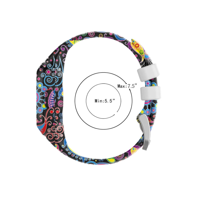 Compatible with Garmin Vivofit JR3 Silicone Printing Watch Band(Leopard) - Watch Bands by PMC TechLife | Online Shopping South Africa | PMC TechLife | Buy Now Pay Later Mobicred