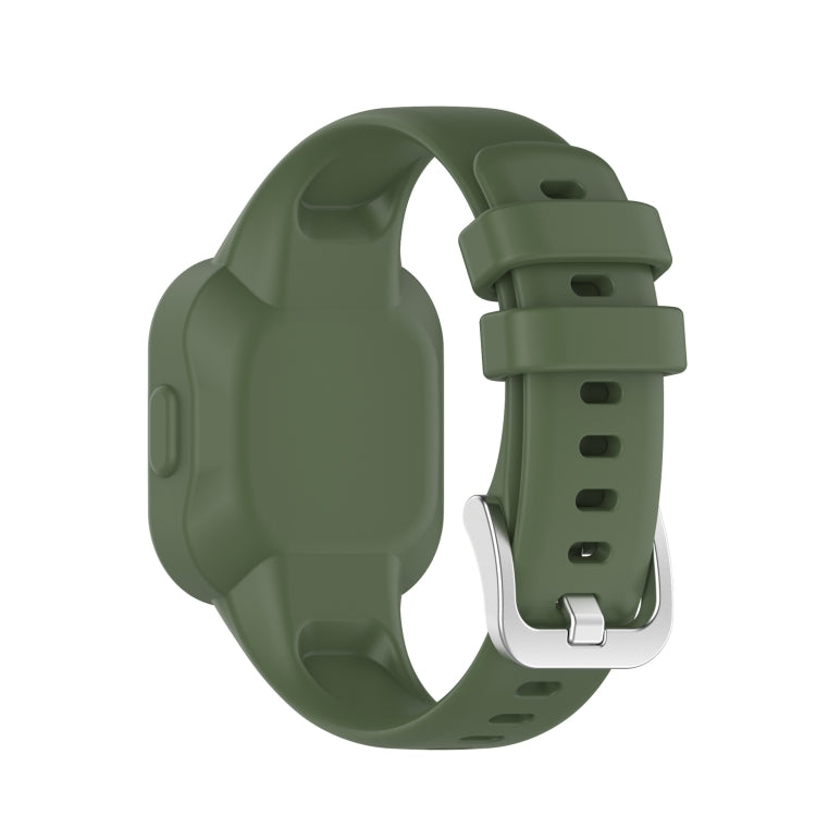 Compatible with Garmin Vivofit JR3 Silicone Pure Color Watch Band(Dark Green) - Watch Bands by PMC TechLife | Online Shopping South Africa | PMC TechLife | Buy Now Pay Later Mobicred