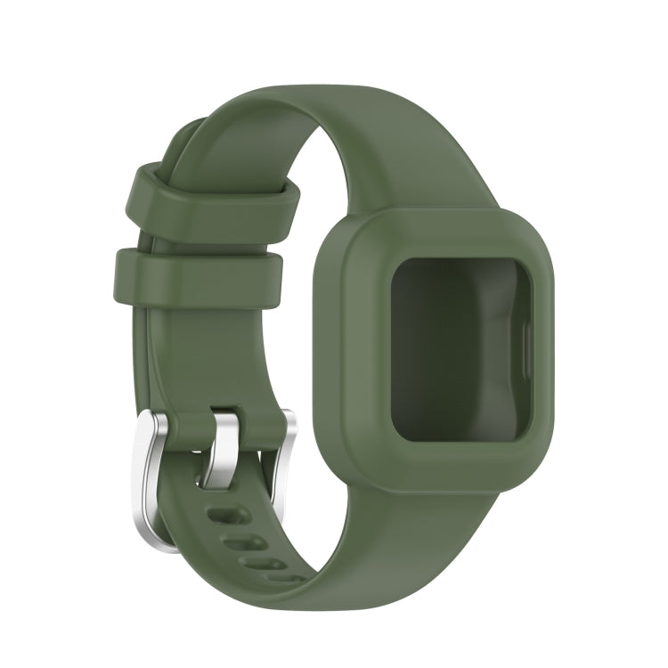 Compatible with Garmin Vivofit JR3 Silicone Pure Color Watch Band(Dark Green) - Watch Bands by PMC TechLife | Online Shopping South Africa | PMC TechLife | Buy Now Pay Later Mobicred