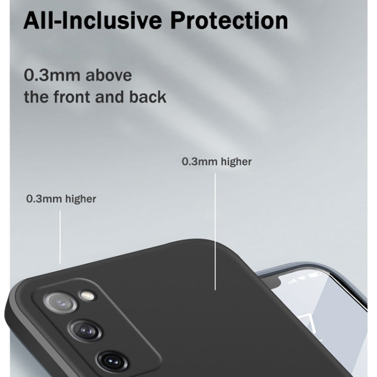For Samsung Galaxy S20 FE Solid Color Imitation Liquid Silicone Straight Edge Dropproof Full Coverage Protective Case(Black) - free shipping - PMC TechLife - Order now!