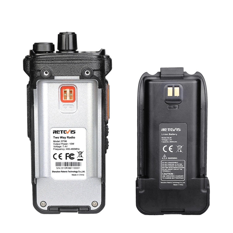 RETEVIS RT86 10W 430-440MHz 16CHS Two Way Radio Handheld Walkie Talkie with Wireless Copy Function(Black) - free shipping - PMC TechLife - Order now!