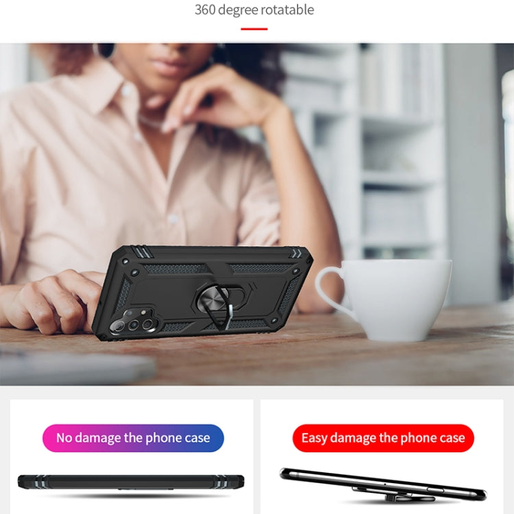 For Samsung Galaxy A32 4G Shockproof TPU + PC Protective Case with 360 Degree Rotating Holder(Black) - Galaxy Phone Cases by PMC TechLife | Online Shopping South Africa | PMC TechLife | Buy Now Pay Later Mobicred