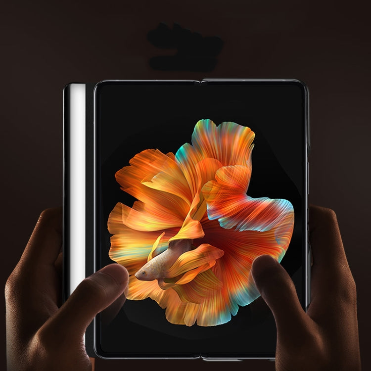 For Xiaomi Mi Mix Fold Matte First Layer Cowhide Folding Leather Case(Black) - Xiaomi Cases by PMC TechLife | Online Shopping South Africa | PMC TechLife