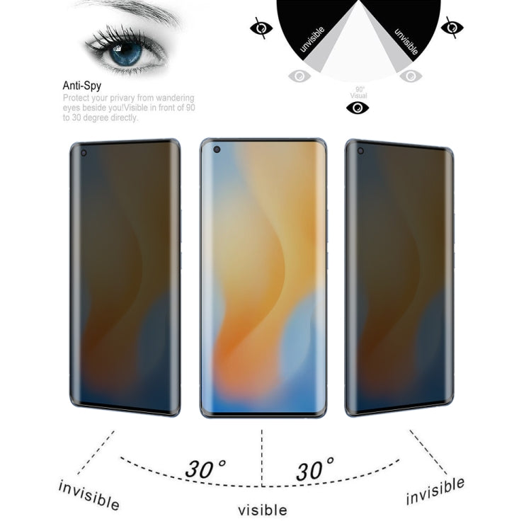 For vivo X50 Pro 0.3mm 9H Surface Hardness 3D Curved Surface Privacy Glass Film - free shipping - PMC TechLife - Order now!