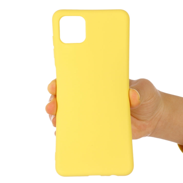For Samsung Galaxy A22 5G Solid Color Liquid Silicone Dropproof Full Coverage Protective Case(Yellow) - free shipping - PMC TechLife - Order now!
