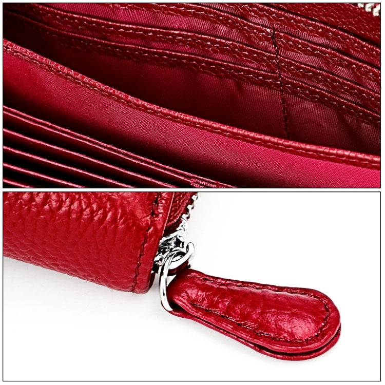RFID Lychee Texture Fashion Organ Clutch Ladies Zipper Long Change Bag(Black) - free shipping - PMC TechLife - Order now!