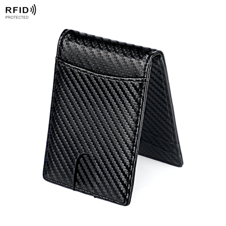RFID Anti-theft Leather Men Wallet(Carbon Fiber Texture) - Antimagnetic RFID Package by PMC TechLife | Online Shopping South Africa | PMC TechLife | Buy Now Pay Later Mobicred