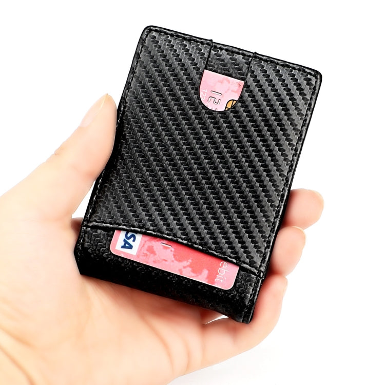RFID Anti-theft Leather Men Wallet(Carbon Fiber Texture) - Antimagnetic RFID Package by PMC TechLife | Online Shopping South Africa | PMC TechLife | Buy Now Pay Later Mobicred