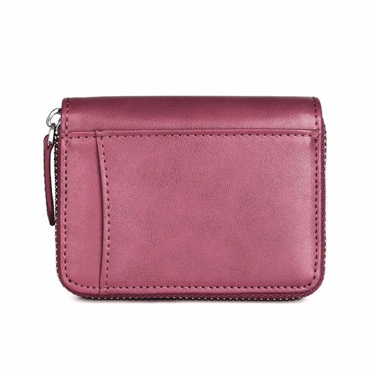 RFID Anti-theft Zipper Leather Coin Purse Coin Storage Bag(Purple) - free shipping - PMC TechLife - Order now!