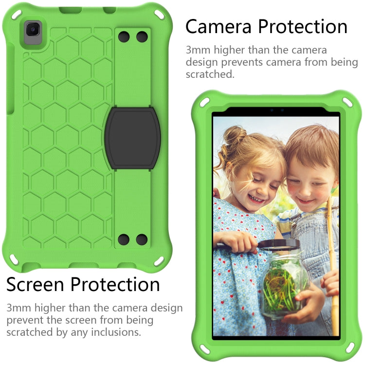 For Samsung Galaxy Tab A 8.0 & S Pen (2019)P200/P205 Honeycomb Design EVA + PC Four Corner Shockproof Protective Case with Strap(Green+Black) - free shipping - PMC TechLife - Order now!