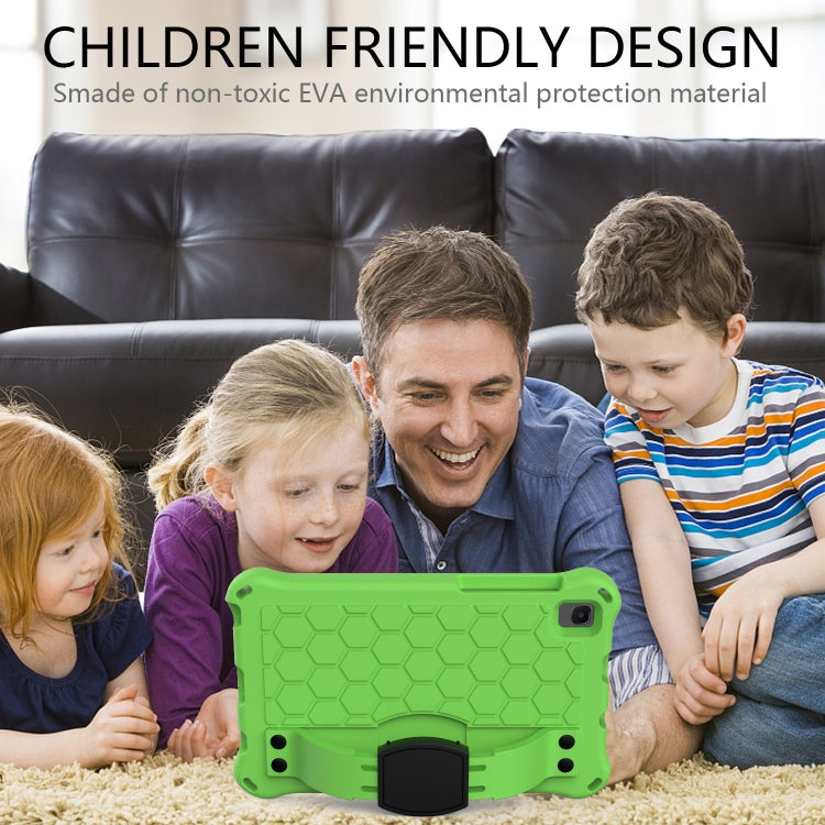 For Samsung Galaxy Tab A 8.0 & S Pen (2019)P200/P205 Honeycomb Design EVA + PC Four Corner Shockproof Protective Case with Strap(Green+Black) - free shipping - PMC TechLife - Order now!