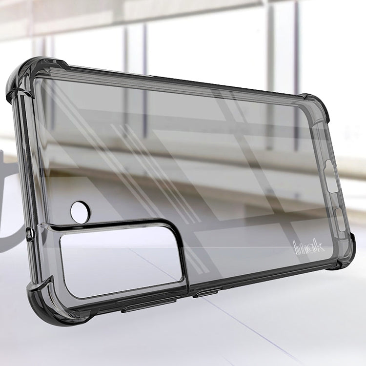 For Samsung Galaxy S21 FE 5G IMAK All-inclusive Shockproof Airbag TPU Case with Screen Protector(Transparent Black) - free shipping - PMC TechLife - Order now!