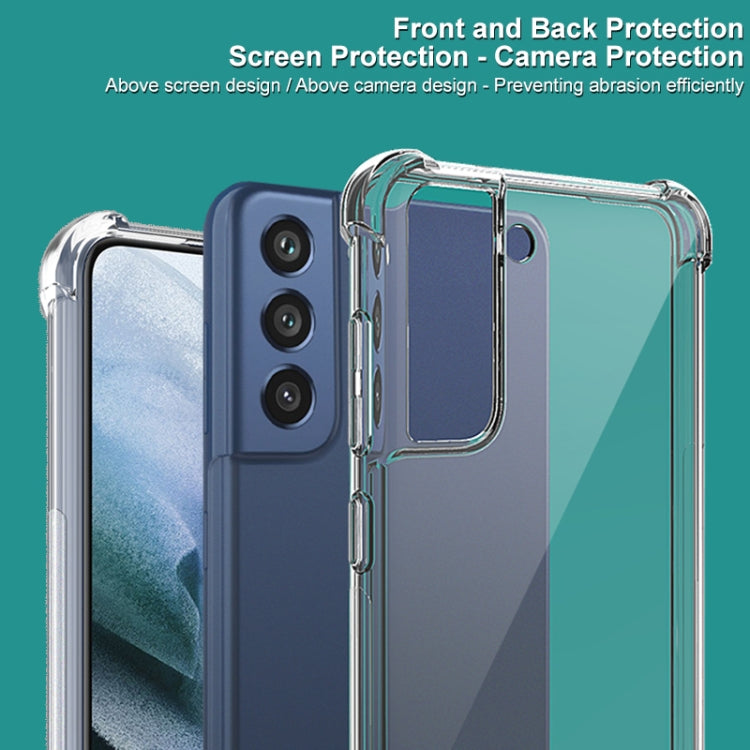 For Samsung Galaxy S21 FE 5G IMAK All-inclusive Shockproof Airbag TPU Case with Screen Protector(Transparent Black) - free shipping - PMC TechLife - Order now!