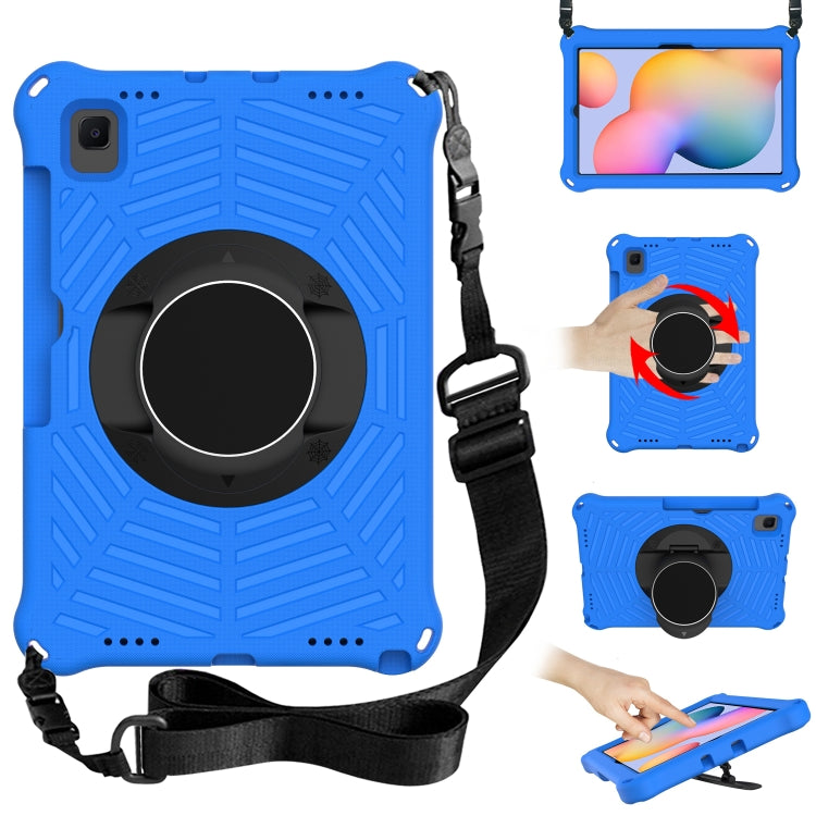 Spider King EVA Protective Case with Adjustable Shoulder Strap & Holder & Pen Slot For Samsung Galaxy Tab S6 Lite SM-P610 / SM-P615 / Tab A7 10.4 T500 / T860 / T720(Blue) - Tab S6 Lite P610 / P615 by PMC TechLife | Online Shopping South Africa | PMC TechLife | Buy Now Pay Later Mobicred
