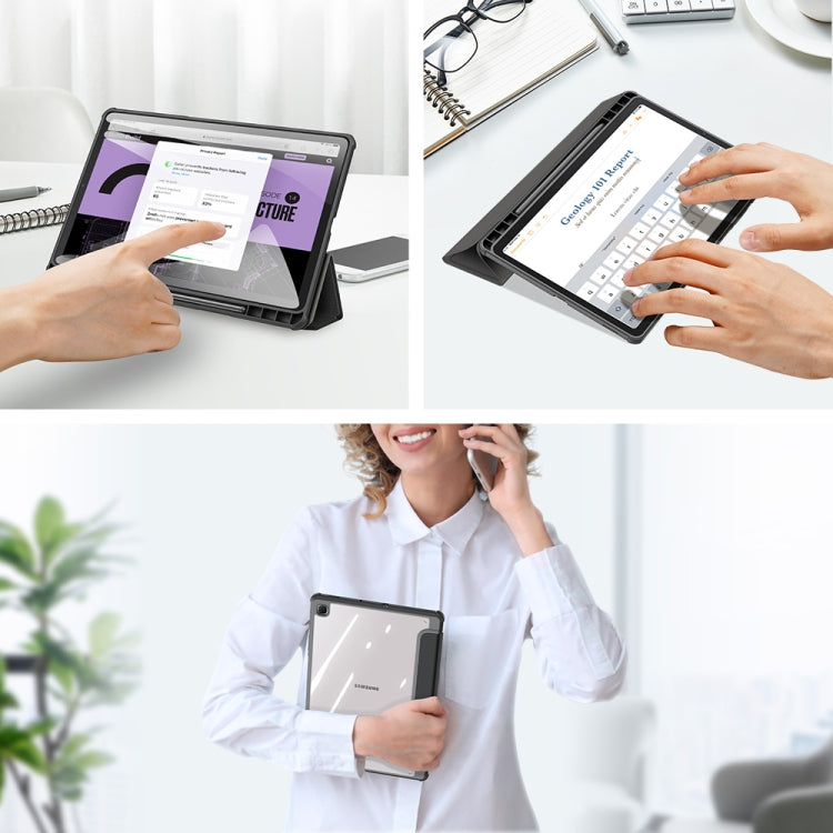 For Samsung Galaxy Tab S6 Lite 2024 / 2020 DUX DUCIS TOBY Series Antiskid PU Leather + PC + TPU Horizontal Flip Case with Holder & Pen Slot & Sleep / Wake-up Function(Black) - Tab S6 Lite P610 / P615 by DUX DUCIS | Online Shopping South Africa | PMC TechLife | Buy Now Pay Later Mobicred