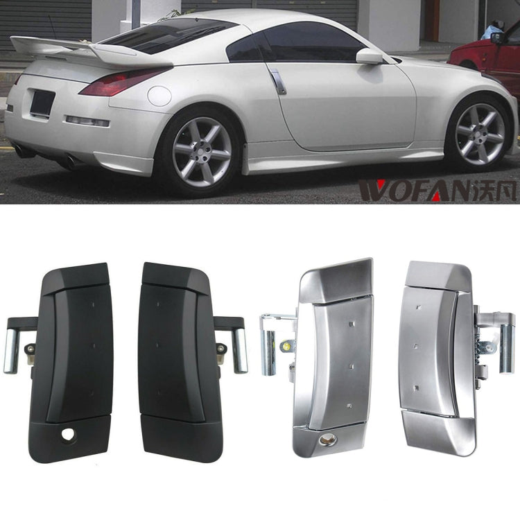 1 Pair Car Front Door Outside Handle 80607-CD41E+80606-CD01E for Nissan 350Z 2003-2009 (Black) - Door Handles by PMC TechLife | Online Shopping South Africa | PMC TechLife