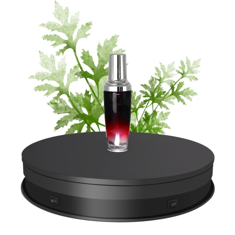 20cm Electric Rotating Turntable Display Stand LED Light Video Shooting Props Turntable, Power Plug:220V UK Plug(Black) -  by PMC TechLife | Online Shopping South Africa | PMC TechLife