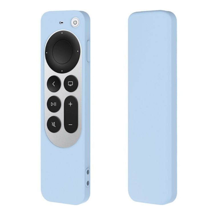 Silicone Protective Case Cover with Rope For Apple TV 4K 4th Siri Remote Controller(Sky Blue) - Apple TV Accessories by PMC TechLife | Online Shopping South Africa | PMC TechLife