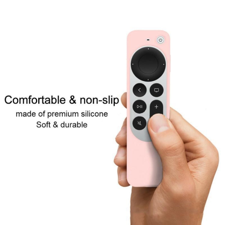 Silicone Protective Case Cover with Rope For Apple TV 4K 4th Siri Remote Controller(Black) - Apple TV Accessories by PMC TechLife | Online Shopping South Africa | PMC TechLife