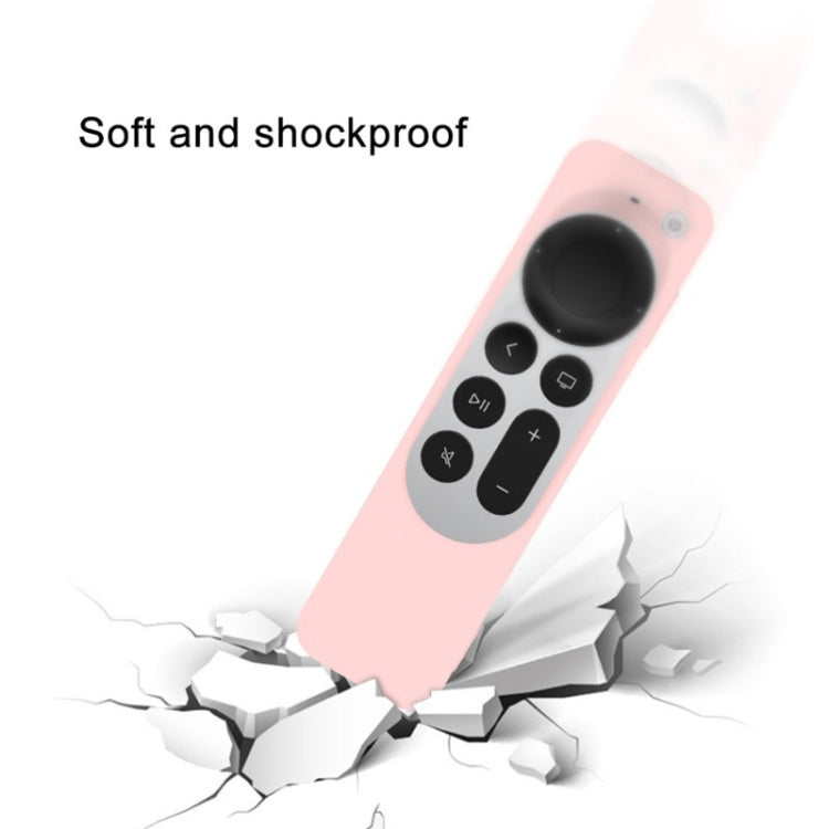 Silicone Protective Case Cover with Rope For Apple TV 4K 4th Siri Remote Controller(Black) - Apple TV Accessories by PMC TechLife | Online Shopping South Africa | PMC TechLife