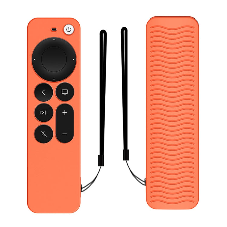 Silicone Protective Case Cover For Apple TV 4K 4th Siri Remote Controller(Orange) - Apple TV Accessories by PMC TechLife | Online Shopping South Africa | PMC TechLife