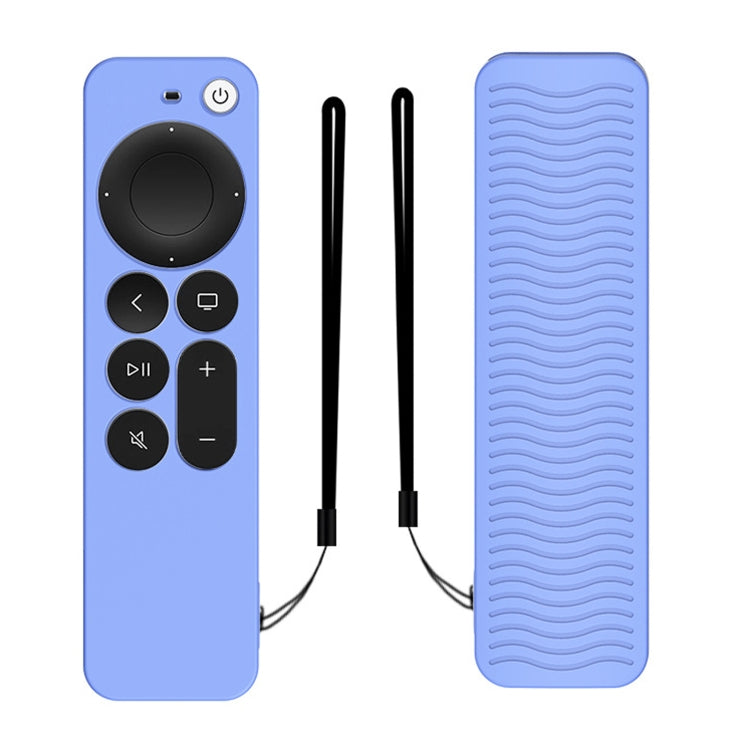 Silicone Protective Case Cover For Apple TV 4K 4th Siri Remote Controller(Luminous Blue) - Apple TV Accessories by PMC TechLife | Online Shopping South Africa | PMC TechLife