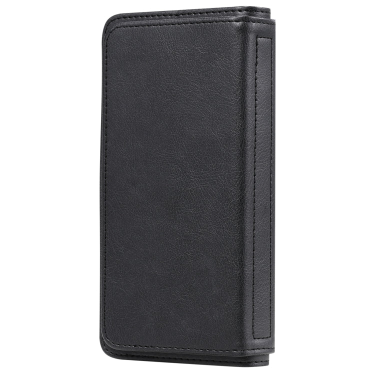 For Xiaomi Redmi Note 10 Pro Multifunctional Magnetic Copper Buckle Horizontal Flip Solid Color Leather Case with 10 Card Slots & Wallet & Holder & Photo Frame(Black) - Xiaomi Cases by PMC TechLife | Online Shopping South Africa | PMC TechLife | Buy Now Pay Later Mobicred