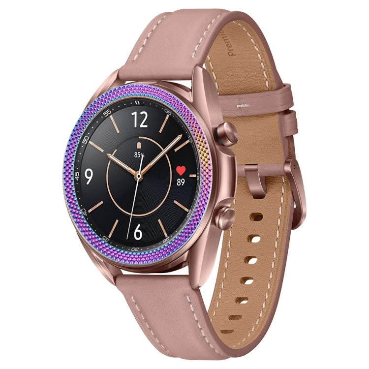 For Samsung Galaxy Watch 3 41mm Smart Watch Rhombus Texture Bezel Ring(Colorful) - Watch Cases by ENKAY | Online Shopping South Africa | PMC TechLife | Buy Now Pay Later Mobicred