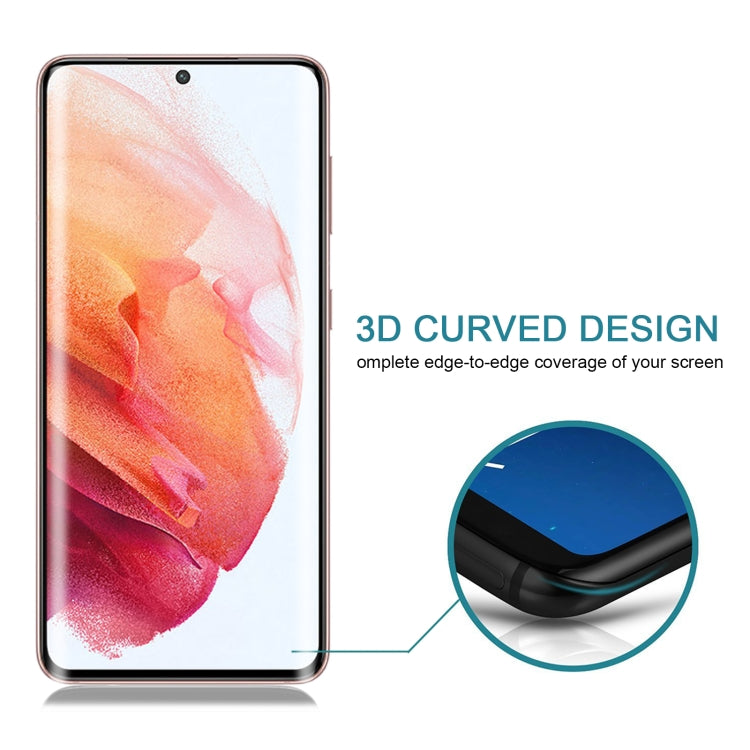 For Samsung Galaxy S21 5G Full Glue 9H HD 3D Curved Edge Tempered Glass Film(Black) - free shipping - PMC TechLife - Order now!