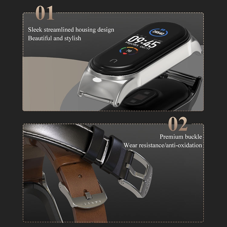 For Xiaomi Mi Band 6 / 5 / 4 / 3 Mijobs CS Microfiber Leather Watch Band(Black) - free shipping - PMC TechLife - Order now!