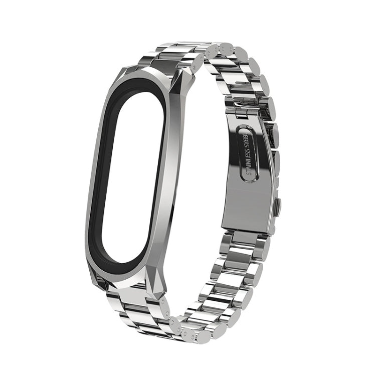 For Xiaomi Mi Band 6 / 5 / 4 / 3 Mijobs Three Beads Metal GT Stainless Steel Watch Band(Silver) - free shipping - PMC TechLife - Order now!