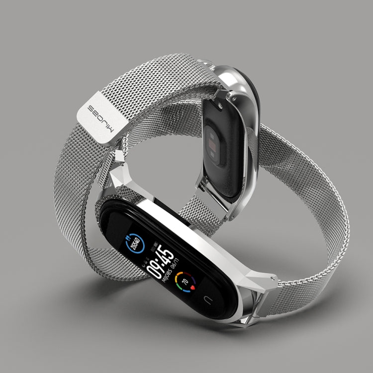 For Xiaomi Mi Band 6 / 5 / 4 / 3 Mijobs Milan Magnetic GT Stainless Steel Watch Band(Gold) - Watch Bands by MIJOBS | Online Shopping South Africa | PMC TechLife | Buy Now Pay Later Mobicred