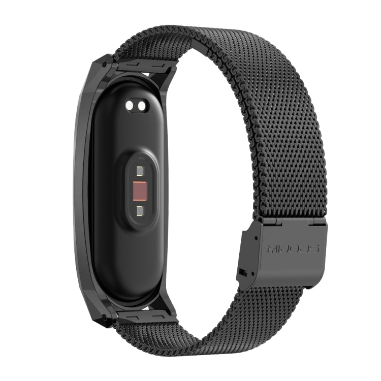For Xiaomi Mi Band 6 / 5 / 4 / 3 Mijobs Milan Buckle GT Metal Stainless Steel Watch Band(Black) - Watch Bands by MIJOBS | Online Shopping South Africa | PMC TechLife | Buy Now Pay Later Mobicred