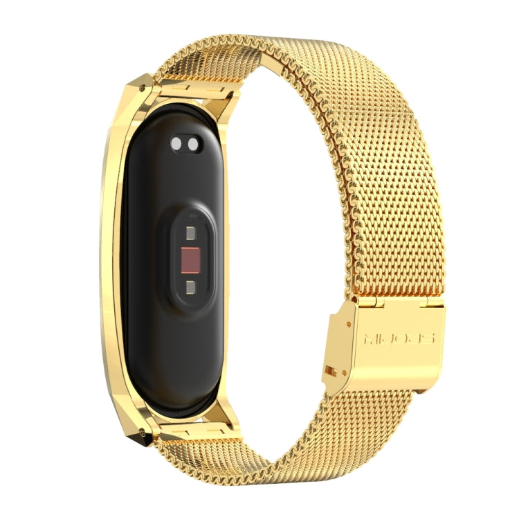 For Xiaomi Mi Band 6 / 5 / 4 / 3 Mijobs Milan Buckle GT Metal Stainless Steel Watch Band(Gold) - Watch Bands by MIJOBS | Online Shopping South Africa | PMC TechLife | Buy Now Pay Later Mobicred