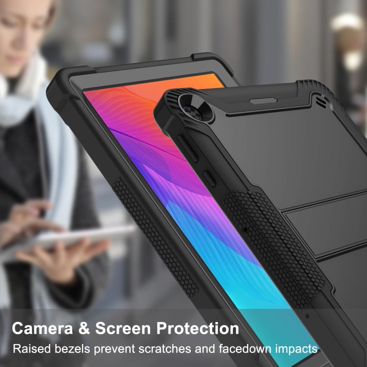 For Huawei MatePad T 10s / 10 Silicone + PC Shockproof Protective Case with Holder(Black) - Huawei by PMC TechLife | Online Shopping South Africa | PMC TechLife | Buy Now Pay Later Mobicred